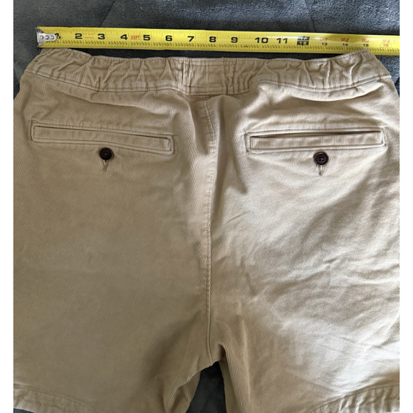 Abercrombie & Fitch Heavy Corduroy Pull-on 90s Shorts Men's Medium Beige Stretch - Picture 6 of 10